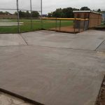 baseball field concrete