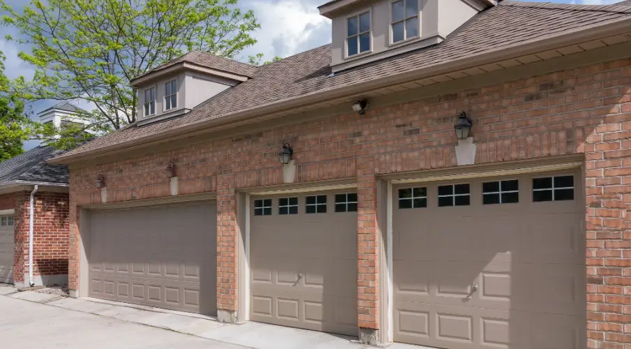 Brick garage apron