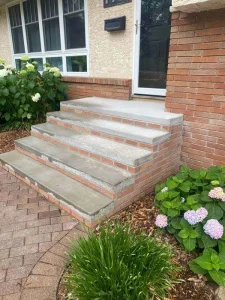 brick concrete steps