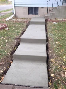 long concrete steps