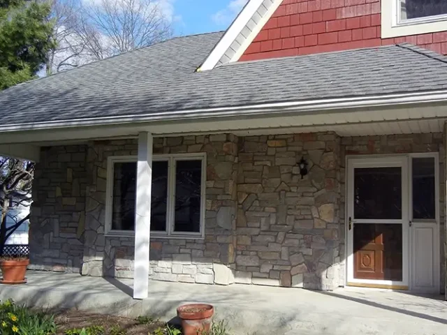 Front porch masonry work