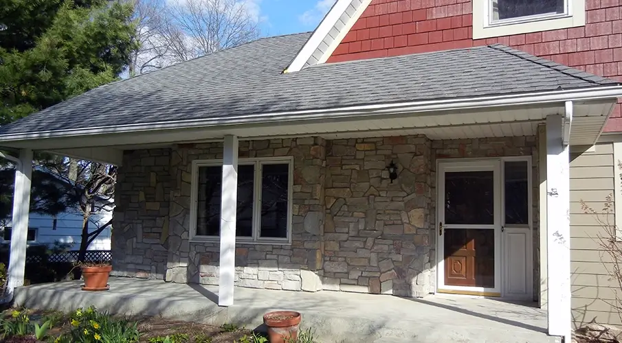 Front porch masonry work