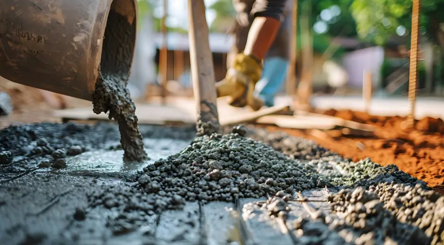 Pouring Concrete and Concrete Curing