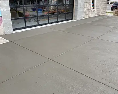 Commercial concrete entrance