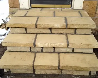 Decorative concrete stairs