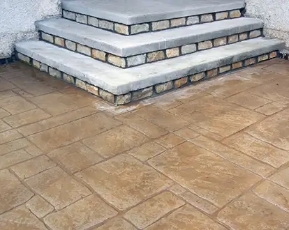 Decorative stamped concrete