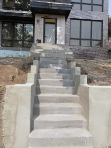 Concrete front steps