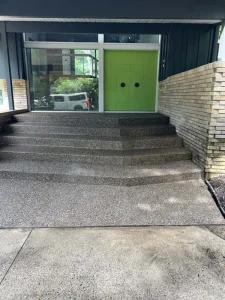 Pebbled Concrete Steps